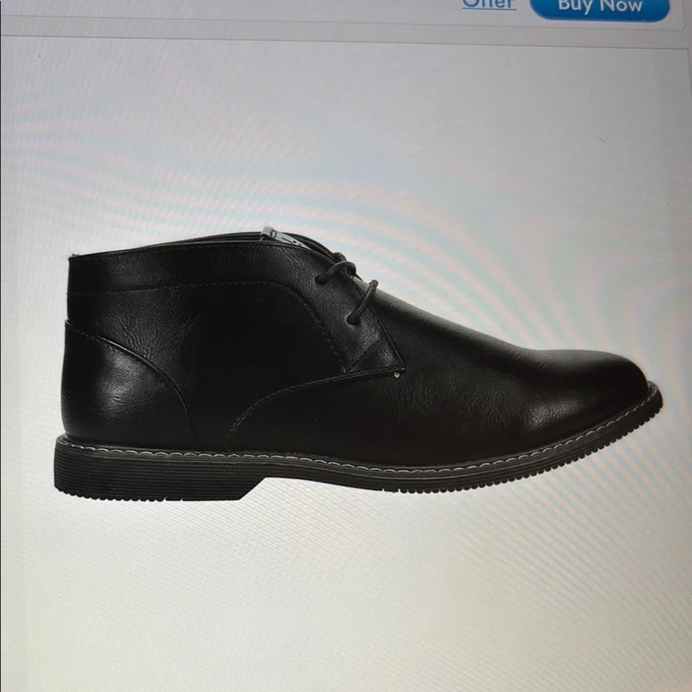London Fog Men's Sleek Black Chukka Boots